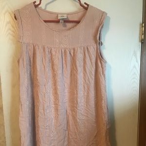 Gently used pale pink shift dress -Knox Rose- XL